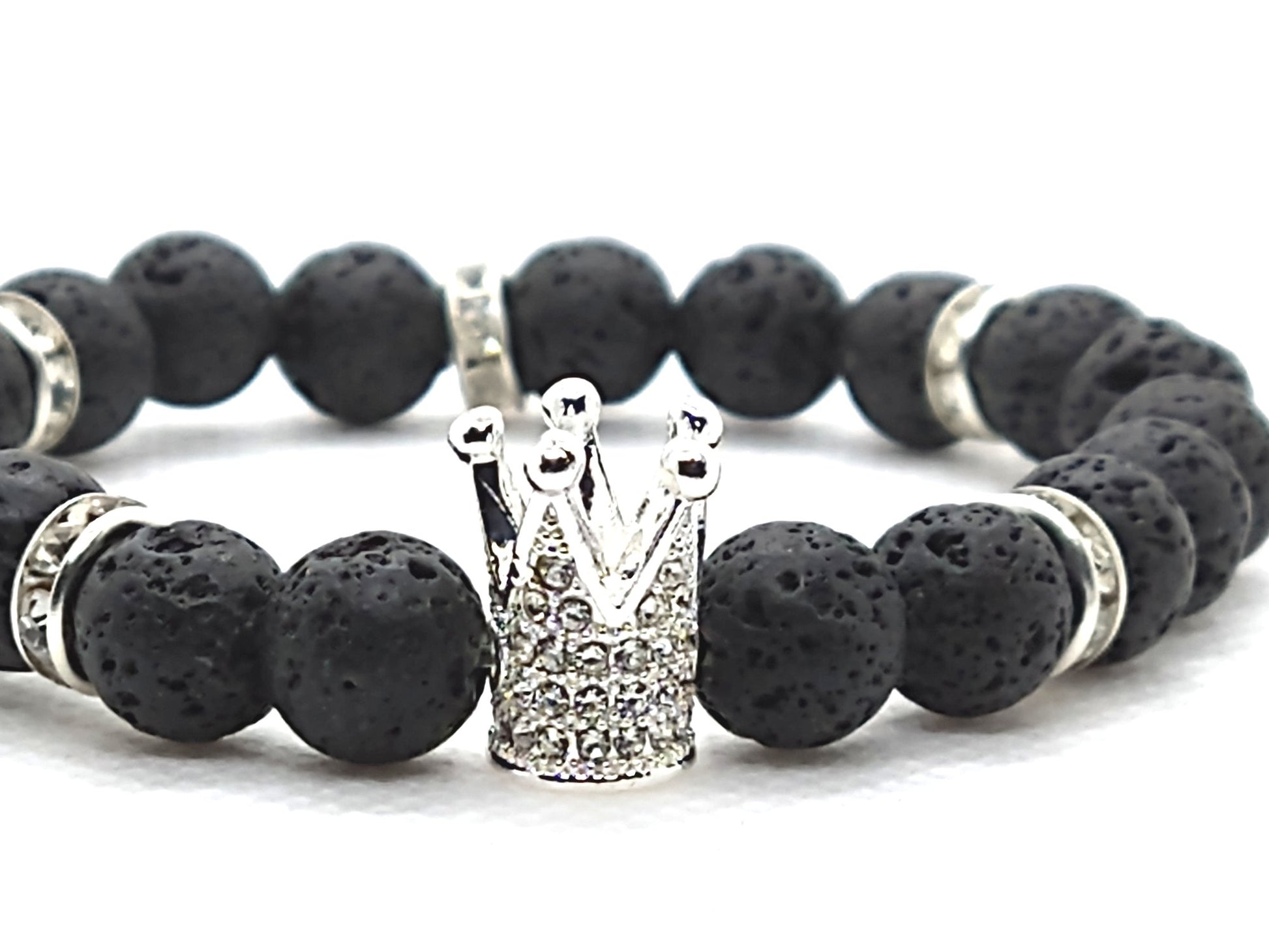 Crown Me Lava Eminence - Silver Crown Bracelet - Unlimited Royalty Apparel
