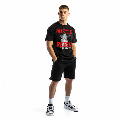Hustle Reign Premium Streetwear Tee - Black - Unlimited Royalty Apparel