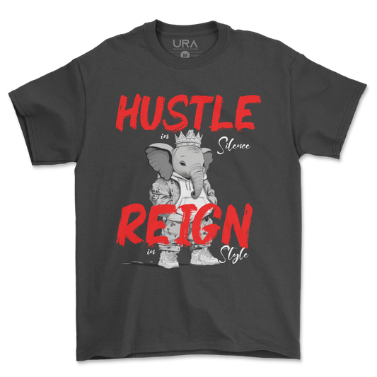 Hustle Reign Premium Streetwear Tee - Black - Unlimited Royalty Apparel