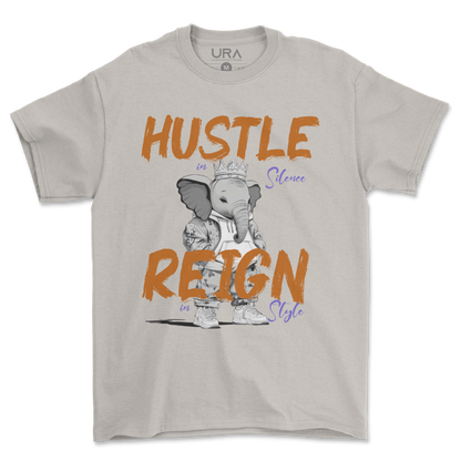 Hustle Reign Premium Streetwear Tee - Cream
