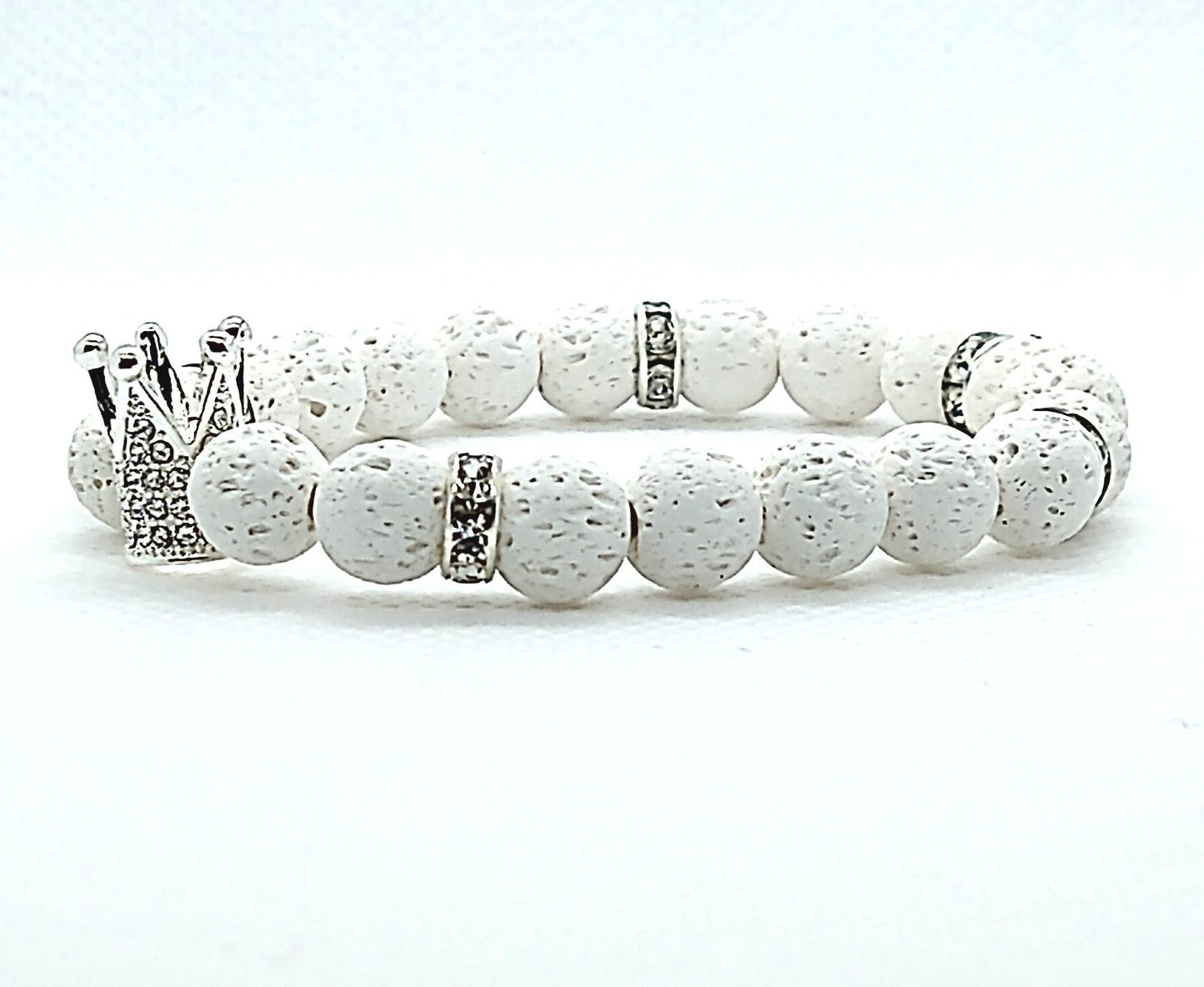 Crown Me Lava Eminence - Silver Crown Bracelet - Unlimited Royalty Apparel