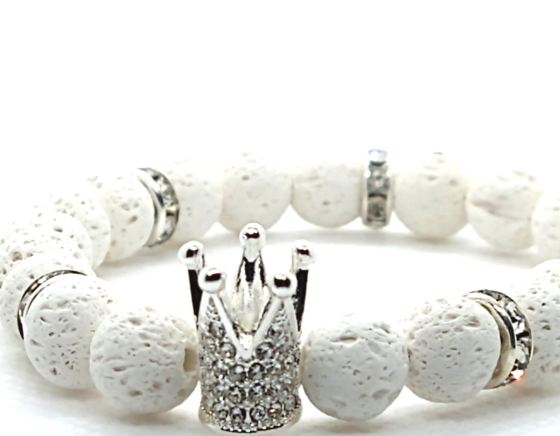 Crown Me Lava Eminence - Silver Crown Bracelet - Unlimited Royalty Apparel