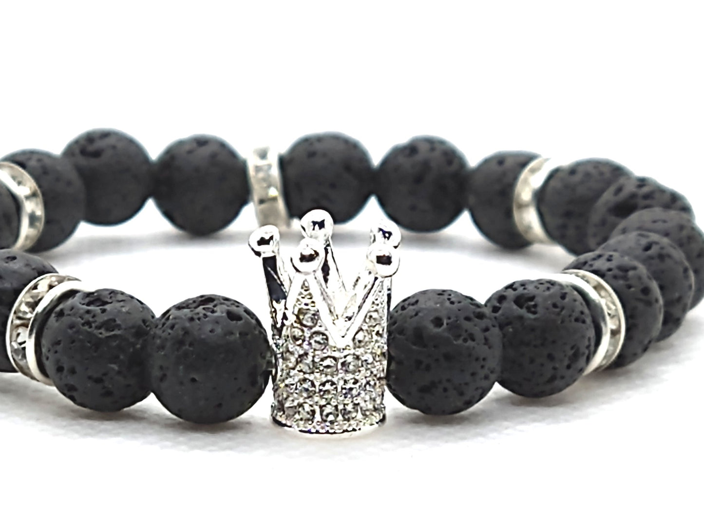 Crown Me Lava Eminence - Silver Crown Bracelet - Unlimited Royalty Apparel