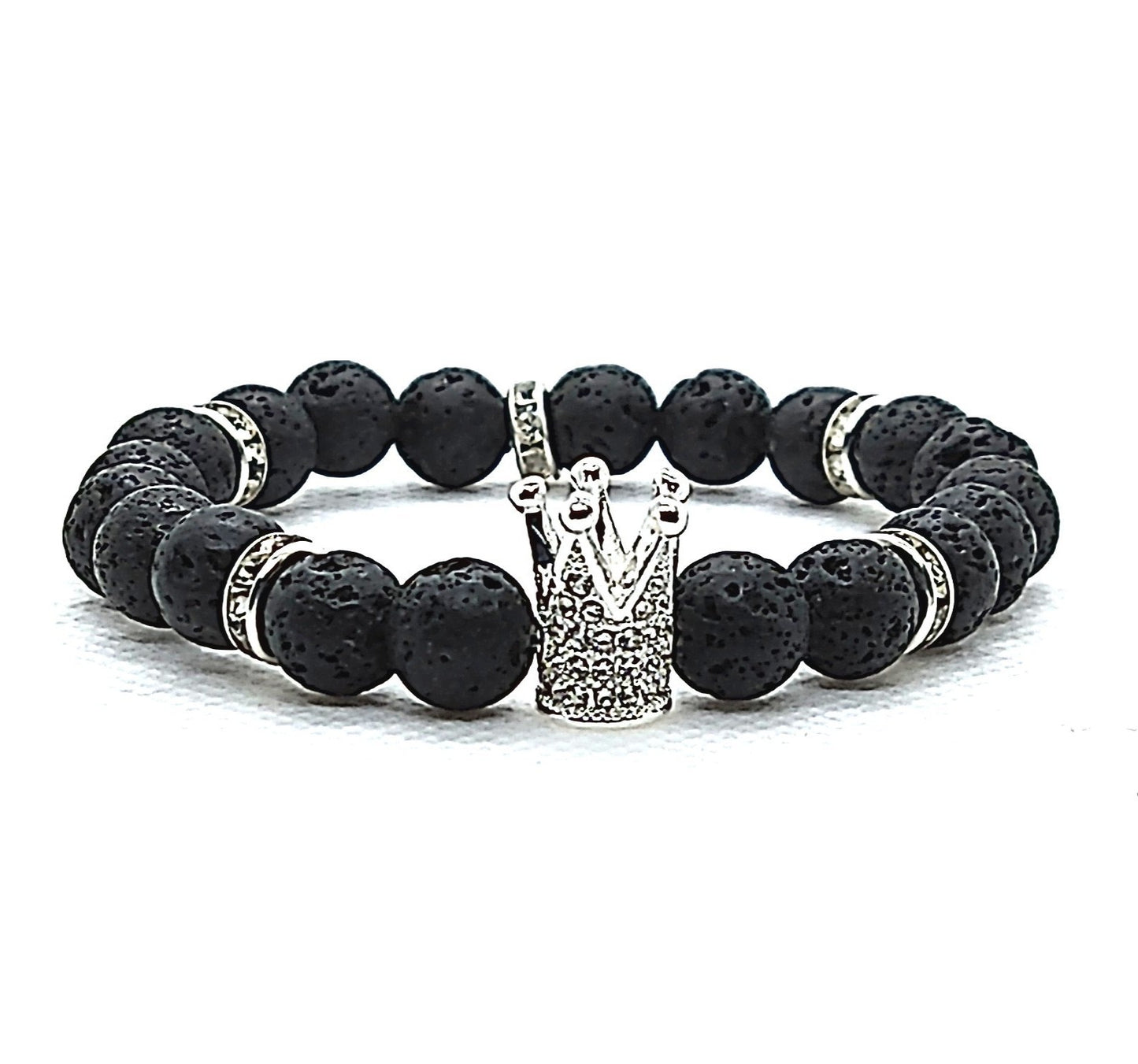 Crown Me Lava Eminence - Silver Crown Bracelet - Unlimited Royalty Apparel