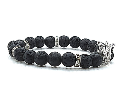 Crown Me Lava Eminence - Silver Crown Bracelet - Unlimited Royalty Apparel