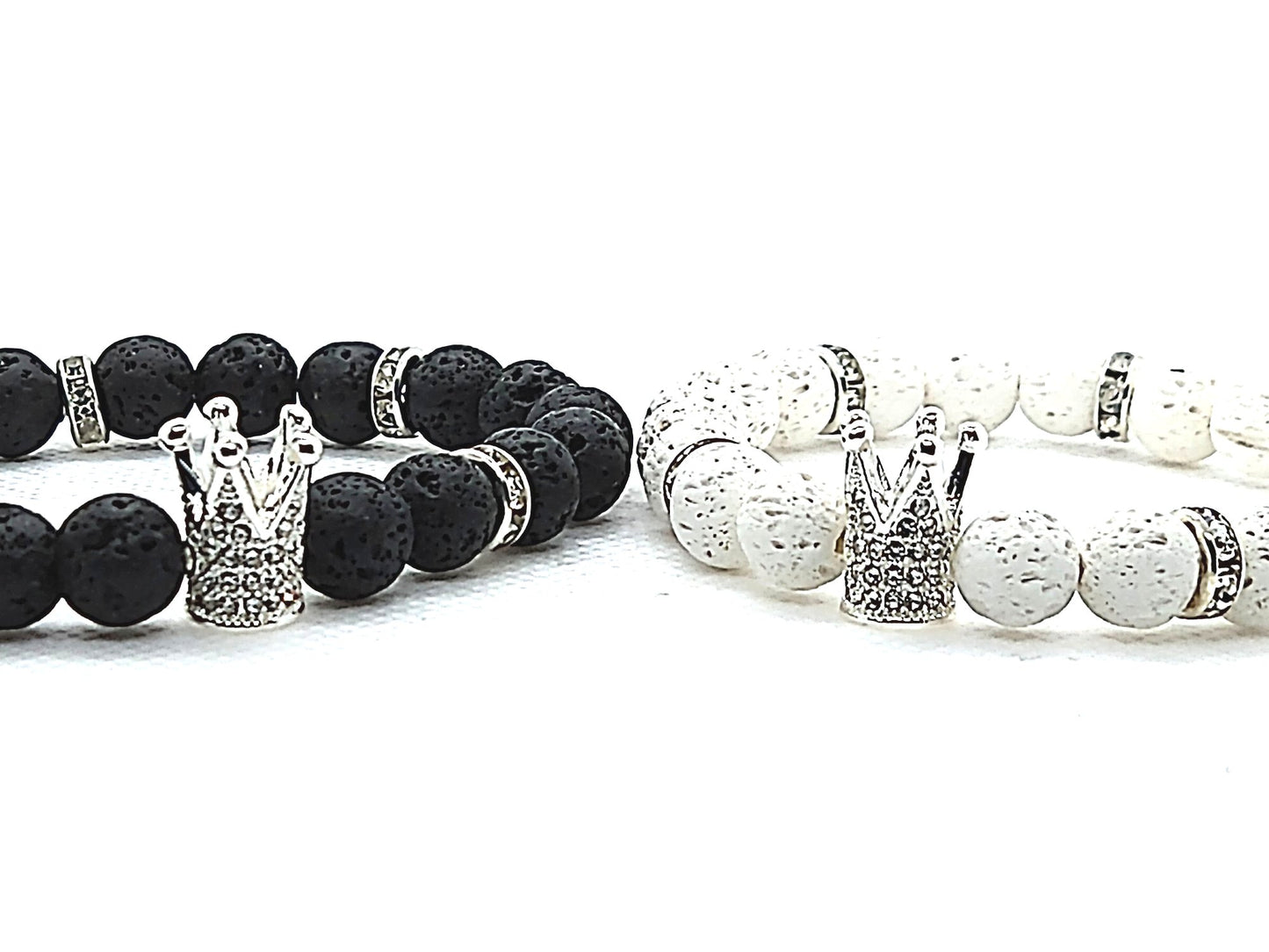 Crown Me Lava Eminence - Silver Crown Bracelet - Unlimited Royalty Apparel