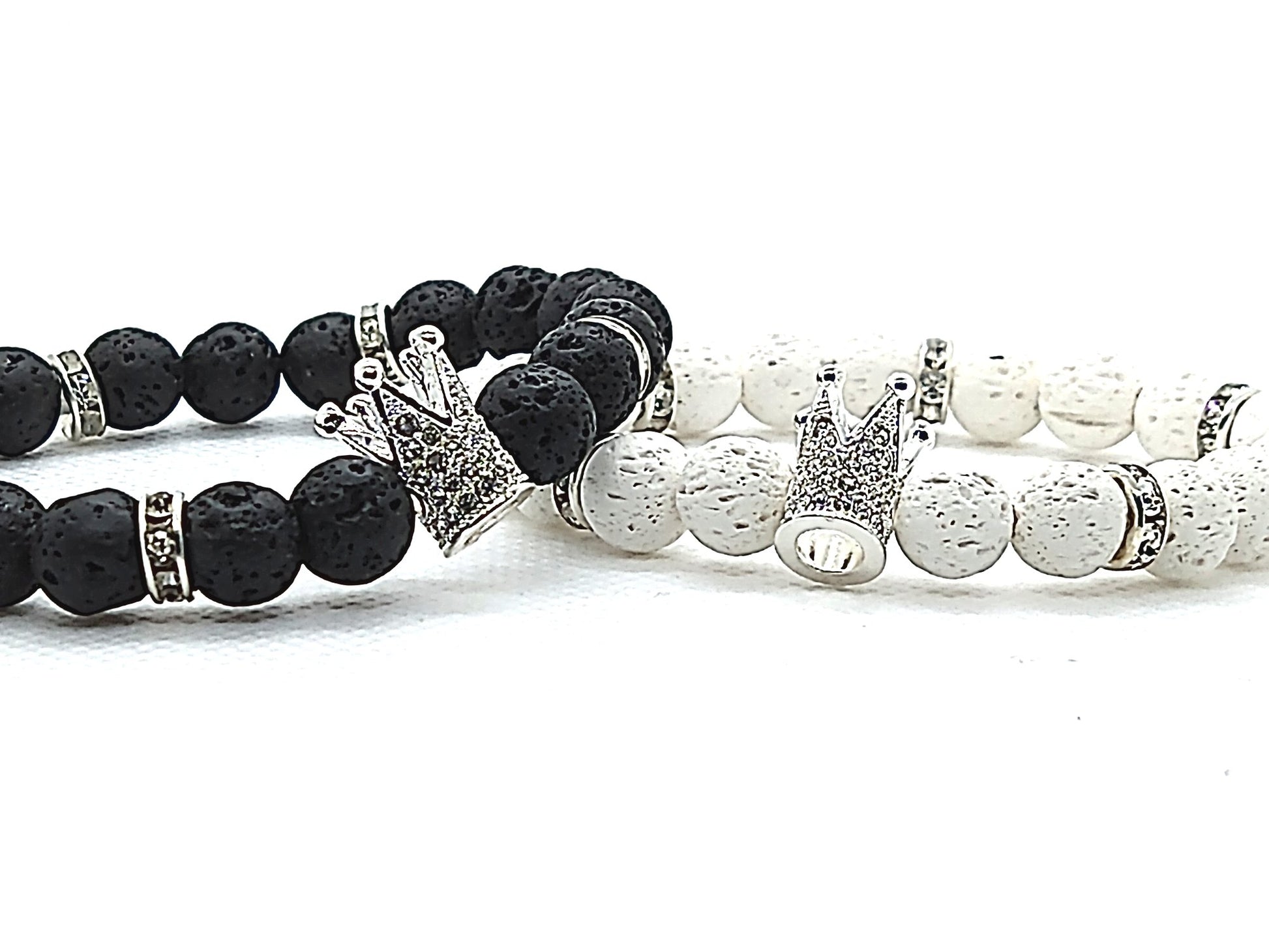 Crown Me Lava Eminence - Silver Crown Bracelet - Unlimited Royalty Apparel