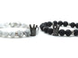 Crown Me Black Sire -  Beaded Bracelet