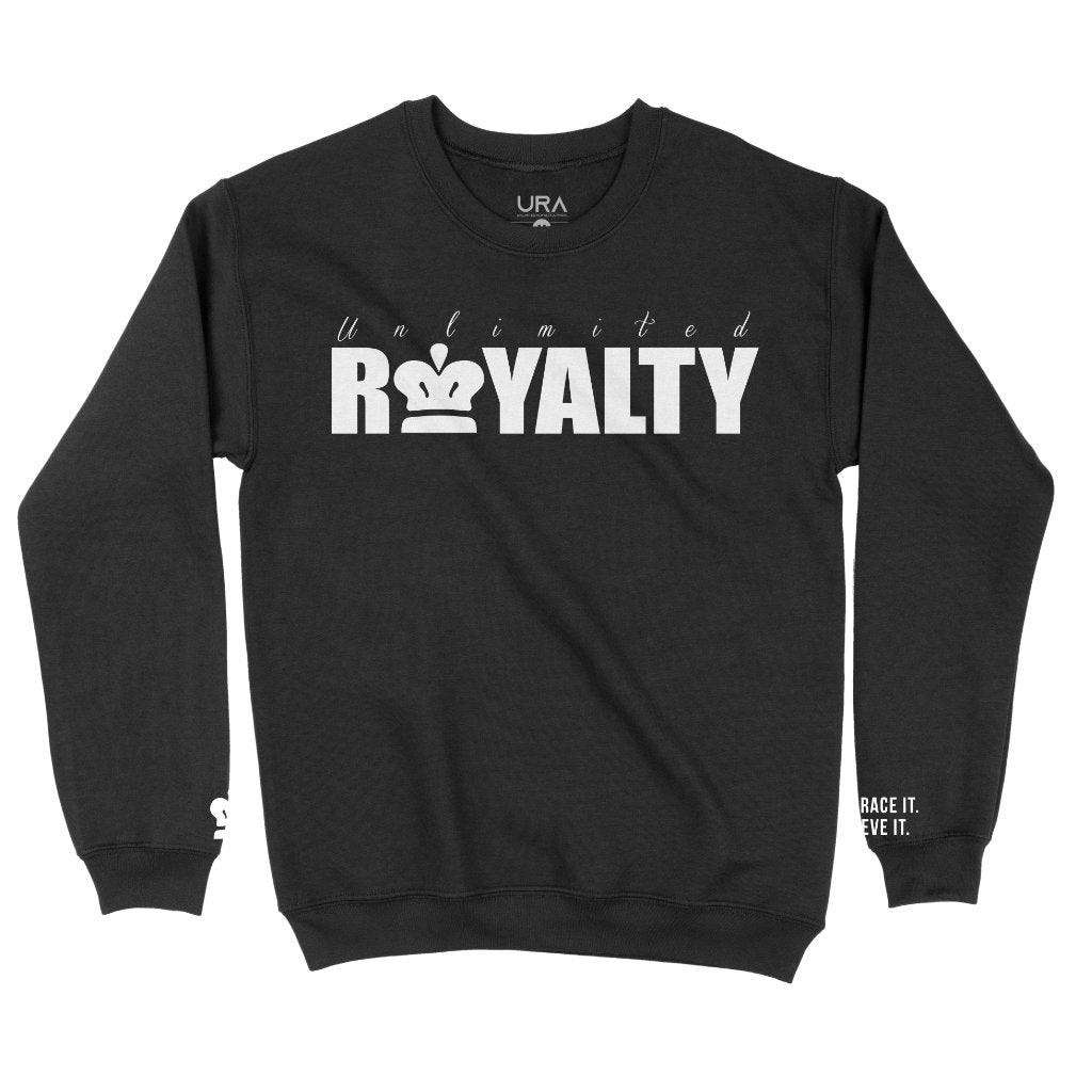 URA Text Logo Crewneck Black - Unlimited Royalty Apparel