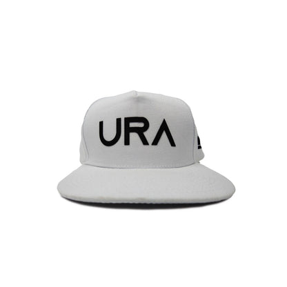 URA Logo Snapback Hat - White - Unlimited Royalty Apparel